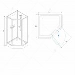 Душевая кабина RGW OLB-214 с низким поддоном профиль хром 90х90