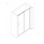 Душевая дверь RGW Classic CL-14 110х185 раздвижная прозрачное стекло профиль хром 32091411-11