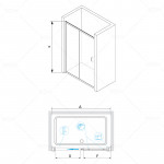 Душевая дверь RGW Pasage PA-016 100х195 раздвижная прозрачное стекло профиль хром 350801610-11