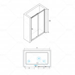 Душевая дверь RGW Classic RGW CL-12 1000x1850 мм раздвижная прозрачное стекло 04091210-11