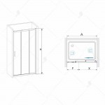 Душевая дверь RGW Passage RGW PA-13 1300x1950 мм раздвижная прозрачное стекло 06081313-11