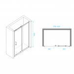 Душевая дверь RGW Passage RGW PA-14 1800x1950 мм раздвижная прозрачное стекло 41081418-11