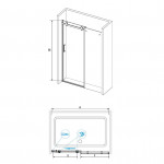 Душевая дверь RGW Tornado RGW TO-14 1400x1950 мм раздвижная прозрачное стекло 02071414-11