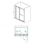 Душевая дверь RGW Viscont RGW VI-01 1000x1950 мм распашная прозрачное стекло 02040110-18