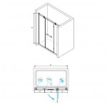 Душевая дверь RGW Viscont RGW VI-02 1300x1950 мм распашная прозрачное стекло 02040213-18