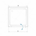 Душевая дверь RGW Stilvol RGW SV-02B 900x2000 мм распашная прозрачное стекло 06320209-14