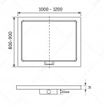 Душевой поддон RGW прямоугольный литьевой мрамор 800х1000х35 RGW GWS-21 03150280-01