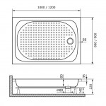 Душевой поддон RGW прямоугольный акрил 800х1000х220 RGW LUX/TN 16180280-21