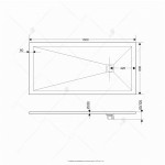 Душевой поддон RGW прямоугольный литьевой мрамор белый 800х1300х25 RGW ST-0138W 16152813-01