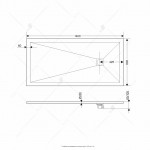 Душевой поддон RGW прямоугольный литьевой мрамор белый 800х1400х25 RGW ST-0148W 16152814-01