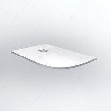 Душевой поддон RGW прямоугольный асимметричный левый литьевой мрамор белый крышка сифона в цвет поддона 800х1200х25 RGW ST/AL-0128W 16154128-01L