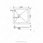 Душевой поддон RGW квадратный литьевой мрамор белый 1000х1000х25 RGW ST-0100W 16152010-01