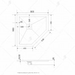 Душевой поддон RGW пятиугольный литьевой мрамор графит крышка сифона в цвет поддона 900х900х25 RGW ST/T-0099G 16155099-02
