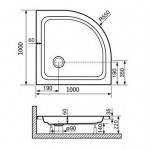 Душевой поддон RGW полукруглый акрил 1000х1000х220 RGW STYLE PL 16180400-11