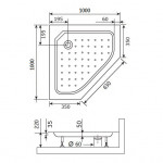 Душевой поддон RGW пятиугольный акрил 1000х1000х220 RGW STYLE TR 16180500-11