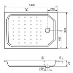 Душевой поддон RGW прямоугольный акрил 800х1400х70 RGW STYLE PR 16183814-11