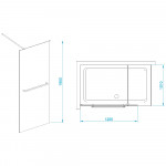 Душевая перегородка RGW WA-0240 неподвижная 120х195 прозрачное стекло хром 35104012-11