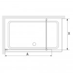 Душевая перегородка RGW WA-12-G неподвижная 90х200 прозрачное стекло профиль золото 332101290-16