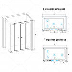 Душевое ограждение RGW Classic RGW CL-43 (CL-10 + Z-12) 1300х900х1850 мм прямоугольное прозрачное стекло 040943139-11