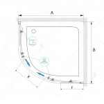 Душевое ограждение RGW Classic RGW CL-54 900х900х1850 мм четверть круга прозрачное стекло 32095499-11