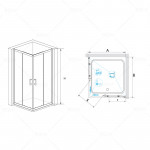 Душевое ограждение RGW Passage RGW PA-31 800х800х1900 мм квадратное прозрачное стекло 02083188-11