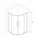 Душевое ограждение RGW Stilvol RGW SV-53 1000х1000х2000 мм четверть круга прозрачное стекло 06325300-11