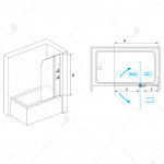 Шторка для ванны RGW Screens SC-07 1000х1500 прозрачное стекло 03110710-11
