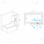 Шторка для ванны RGW Screens SC-08 1000х1500 прозрачное стекло 03110810-11