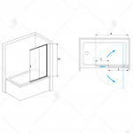 Шторка для ванны RGW Screens SC-40 1000х1500 прозрачное стекло 03114010-11
