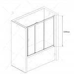 Шторка для ванны RGW Screens SC-41 1600х1500 прозрачное стекло 04114116-11