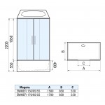 Душевая кабина WeltWasser WW500 Emmer 150/85/55-2 радиальная 150х85х217 высокий поддон 10000004659