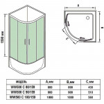 Душевое ограждение WeltWasser WW500 C 80/159 прозрачное стекло 10000004082