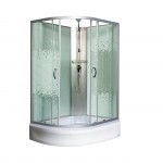 Душевая кабина Мономах 90/80/24 МЗ R без крыши низкий поддон прозрачное с рисунком стекло правая 10000005806 Душевая кабина Мономах 90/80/24 МЗ R без крыши низкий поддон прозрачное с рисунком стекло правая 10000005806