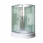 Душевая кабина Мономах 100/70/24 МЗ L без крыши низкий поддон прозрачное с рисунком стекло левая 10000005807 Душевая кабина Мономах 100/70/24 МЗ L без крыши низкий поддон прозрачное с рисунком стекло левая 10000005807