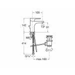 Смеситель для раковины Roca L20 с донным клапаном однорычажный 75A3A09C0M