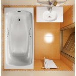 Ванна стальная Roca Swing 180х80 см antislip