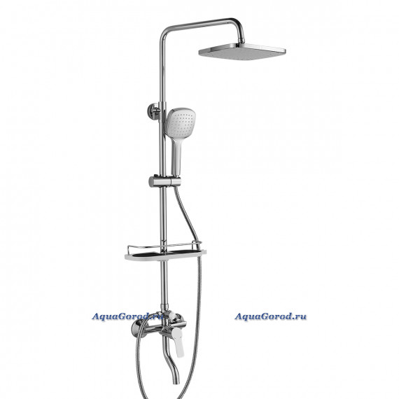 Душевая система Rossinka RS29-46 одноручный (35мм) для ванны с верхней лейкой "Тропический дождь"