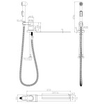 Гигиенический душ Rossinka X25-56 для установки на унитаз
