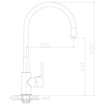 Смеситель Rossinka Z35-35U-White для кухонной мойки, с гибким изливом