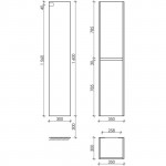 Пенал Sancos Libra 35 подвесной белый PLB35W