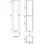 Пенал Sancos Smart 35 подвесной белый PSM35W