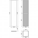 Пенал Sancos SNOB R 35 подвесной bianco PSNR35W