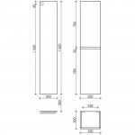 Пенал Sancos Urban 35 подвесной белый PUR35W