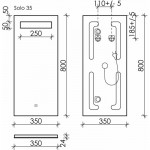 Зеркало Sancos Solo 35 с подсветкой SL35