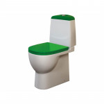 Унитаз-компакт Sanita Luxe Best Color Green с зеленым сиденьем из дюропласта и системой микролифт быстросъемное