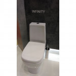 Унитаз-компакт Sanita Luxe Infinity с двухуровневой арматурой Geberit, сиденьем из дюропласта