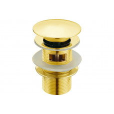 Донный клапан для раковины SantiLine с переливом золото SL-107