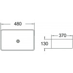 Раковина накладная SantiLine 480х370х130 прямоугольная черная матовая SL-1010MB