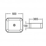 Раковина накладная SantiLine 500х365х130 прямоугольная белая SL-1013