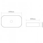 Раковина накладная SantiLine 600х400х150 овальная белая SL-1017
